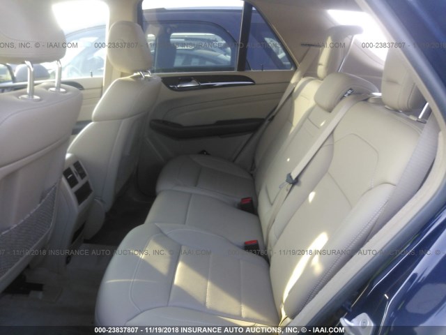 4JGDA5HB7EA357996 - 2014 MERCEDES-BENZ ML 350 4MATIC Dark Blue photo 8