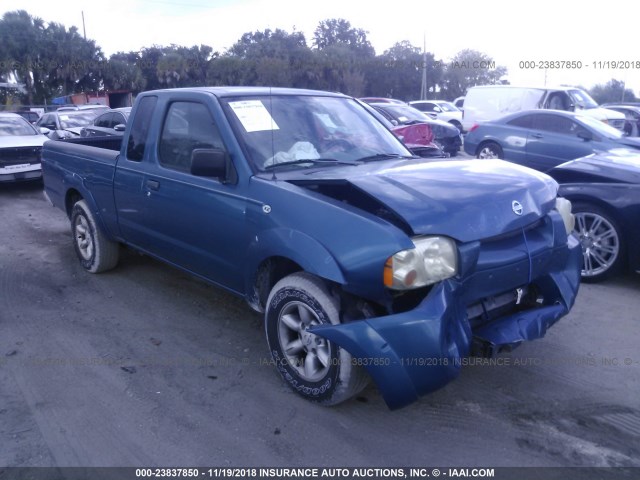 1N6DD26S82C369729 - 2002 NISSAN FRONTIER KING CAB XE BLUE photo 1