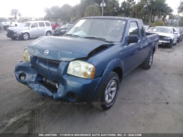 1N6DD26S82C369729 - 2002 NISSAN FRONTIER KING CAB XE BLUE photo 2