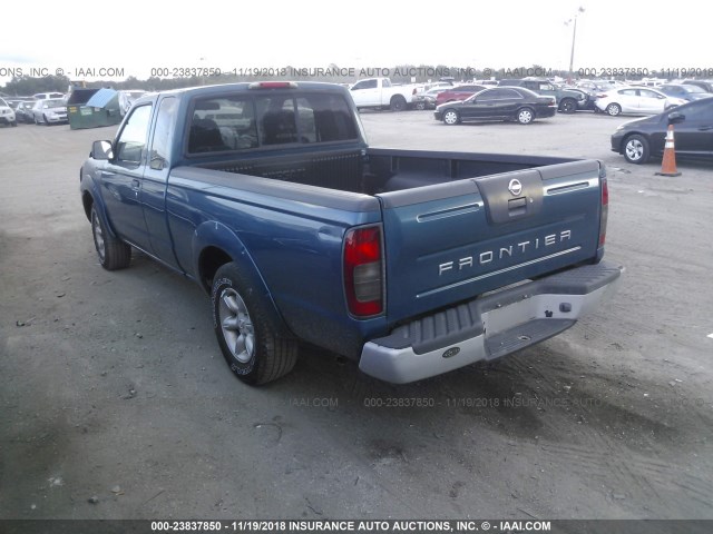 1N6DD26S82C369729 - 2002 NISSAN FRONTIER KING CAB XE BLUE photo 3