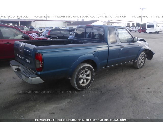 1N6DD26S82C369729 - 2002 NISSAN FRONTIER KING CAB XE BLUE photo 4