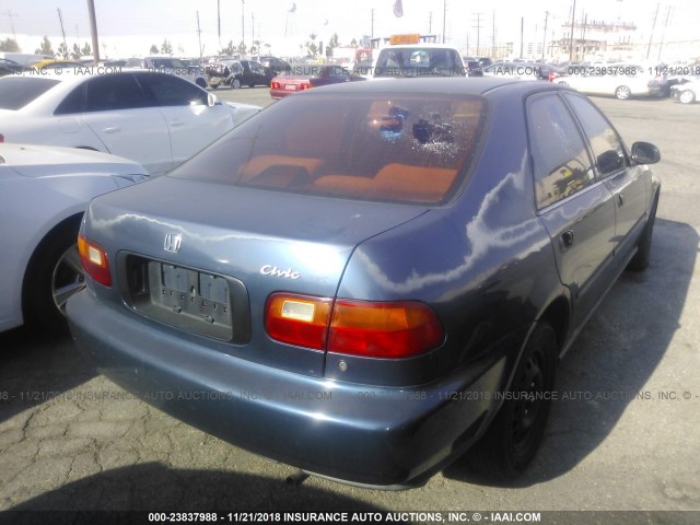 JHMEG8549RS011865 - 1994 HONDA CIVIC DX/LX BLUE photo 4