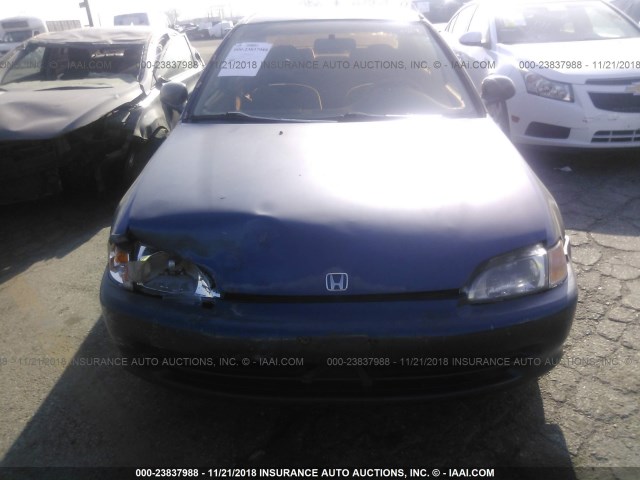 JHMEG8549RS011865 - 1994 HONDA CIVIC DX/LX BLUE photo 6