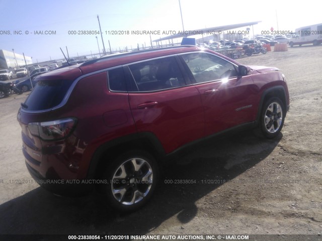 3C4NJDCB0JT393705 - 2018 JEEP COMPASS LIMITED RED photo 4