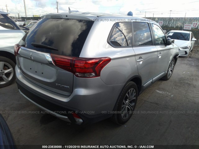 JA4AD2A30JZ053057 - 2018 MITSUBISHI OUTLANDER ES ვერცხლისფერი ფოტო 4