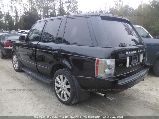 SALMF13488A294895 - 2008 LAND ROVER RANGE ROVER SUPERCHARGED BLACK photo 3