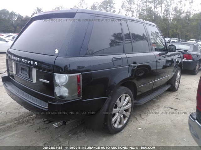 SALMF13488A294895 - 2008 LAND ROVER RANGE ROVER SUPERCHARGED BLACK photo 4