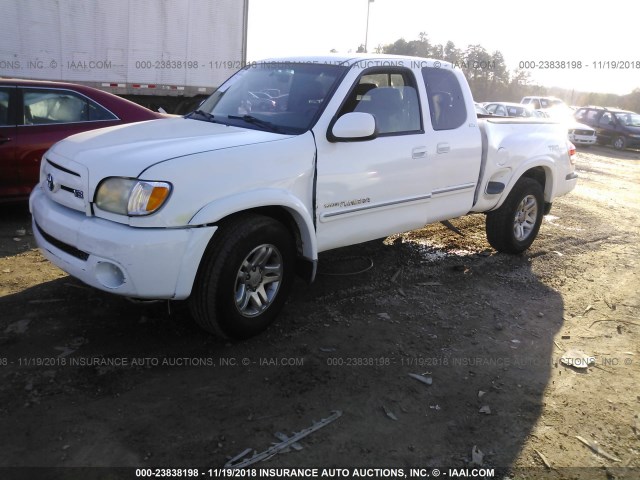 5TBRT38143S385456 - 2003 TOYOTA TUNDRA ACCESS CAB LIMITED WHITE photo 2