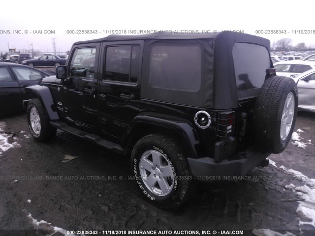 1J4GA59177L191651 - 2007 JEEP WRANGLER SAHARA 黑色 照片 3