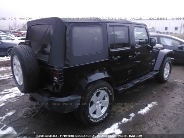 1J4GA59177L191651 - 2007 JEEP WRANGLER SAHARA 黑色 照片 4
