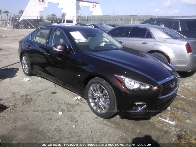 JN1EV7AP0KM511895 - 2019 INFINITI Q50 LUXE/SPORT RED photo 1