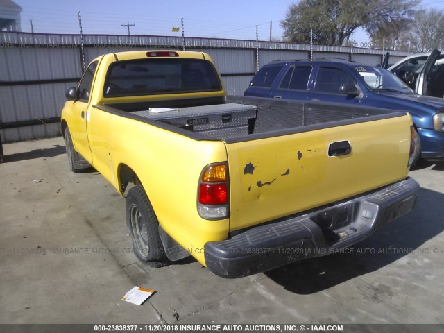 5TBJN32183S398727 - 2003 TOYOTA TUNDRA YELLOW photo 3