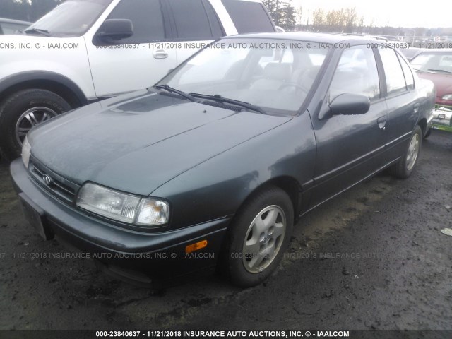 JNKCP01D4PT458822 - 1993 INFINITI G20 GREEN photo 2