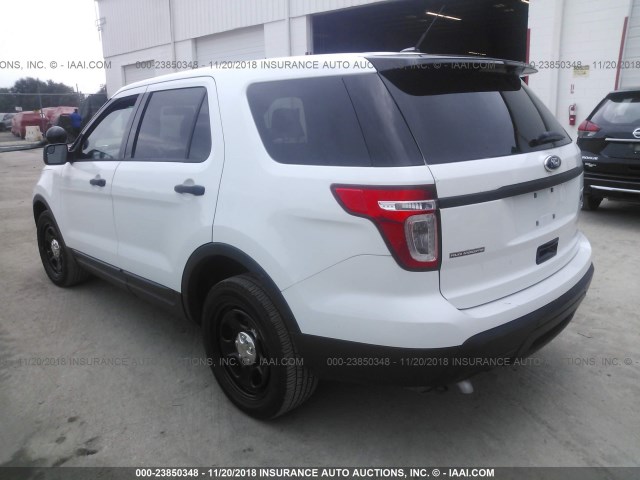 1FM5K8AR3FGB84504 - 2015 FORD EXPLORER POLICE INTERCEPTOR WHITE photo 3