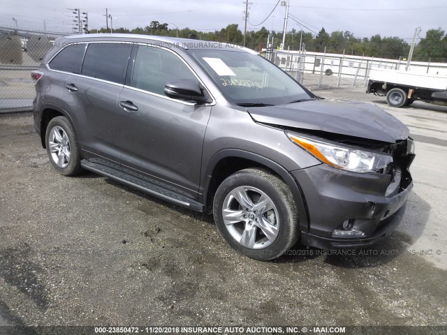 5TDYKRFH4GS132961 - 2016 TOYOTA HIGHLANDER LIMITED/LTD PLATINUM GRAY photo 1