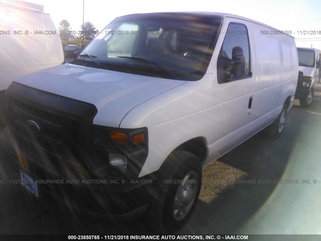 1FTNE14W38DA34062 - 2008 FORD ECONOLINE E150 VAN WHITE photo 2