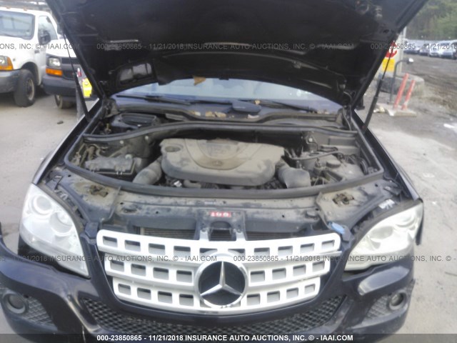 4JGBB8GB2BA647968 - 2011 MERCEDES-BENZ ML 350 4MATIC BLUE photo 10