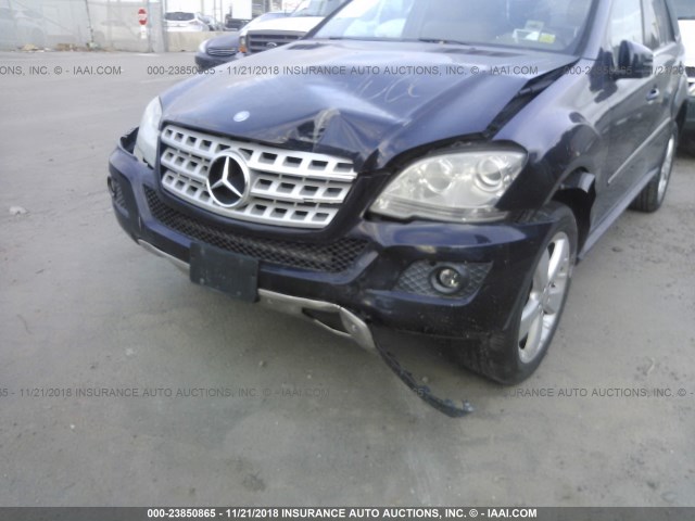 4JGBB8GB2BA647968 - 2011 MERCEDES-BENZ ML 350 4MATIC BLUE photo 6