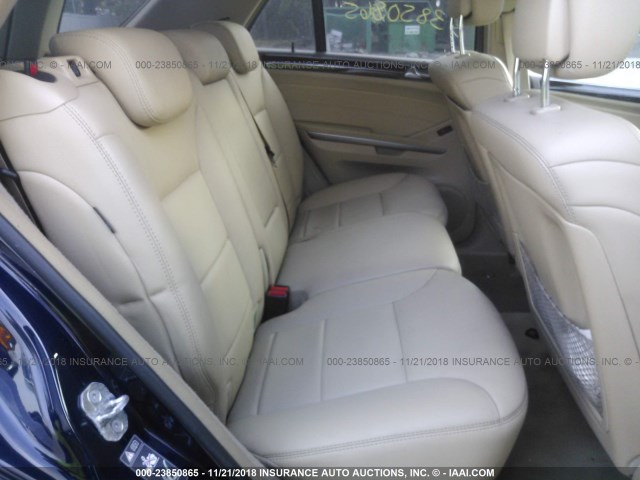 4JGBB8GB2BA647968 - 2011 MERCEDES-BENZ ML 350 4MATIC BLUE photo 8