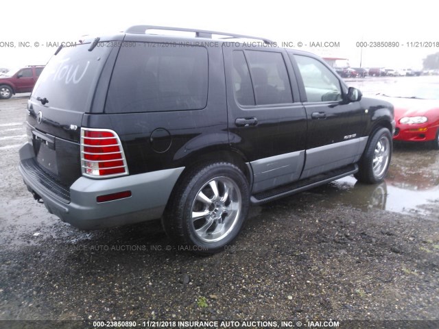 4M2ZU86E42ZJ21586 - 2002 MERCURY MOUNTAINEER  BLACK photo 4