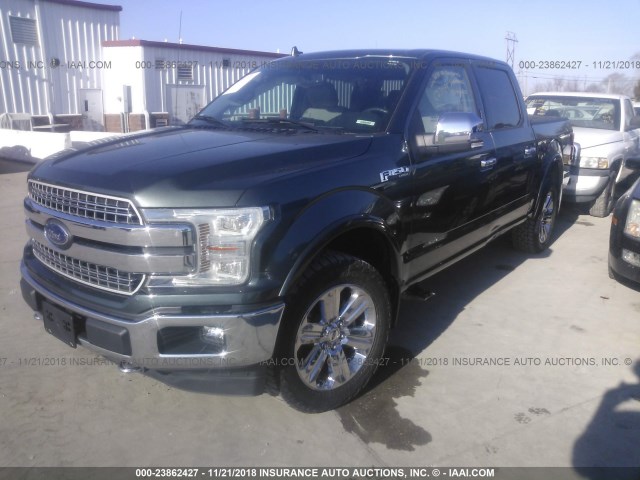 1FTEW1EG4JKC23499 - 2018 FORD F150 SUPERCREW BLACK photo 2