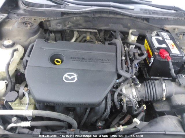 1YVHZ8CH1A5M55155 - 2010 MAZDA 6 I Noir photo 10