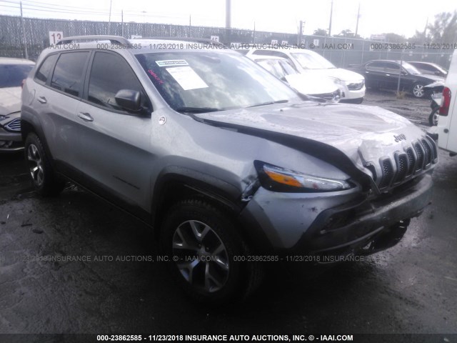 1C4PJMBB5JD569082 - 2018 JEEP CHEROKEE TRAILHAWK SILVER photo 1