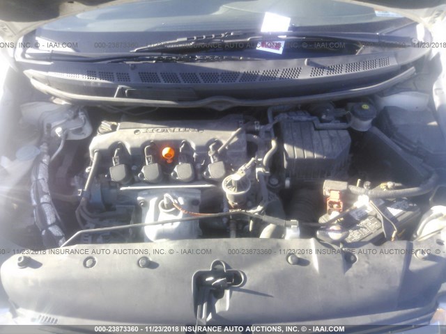 19XFA1F91BE003065 - 2011 HONDA CIVIC EXL WHITE photo 10