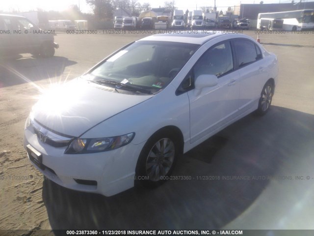 19XFA1F91BE003065 - 2011 HONDA CIVIC EXL WHITE photo 2