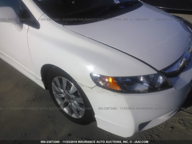 19XFA1F91BE003065 - 2011 HONDA CIVIC EXL WHITE photo 6