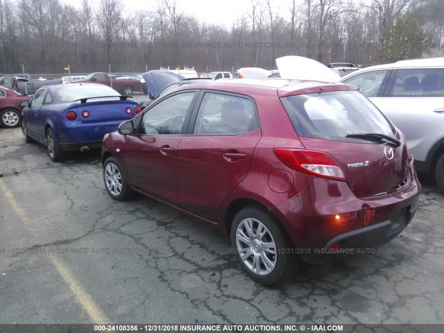 JM1DE1KY4E0181378 - 2014 MAZDA MAZDA2 SPORT RED photo 3