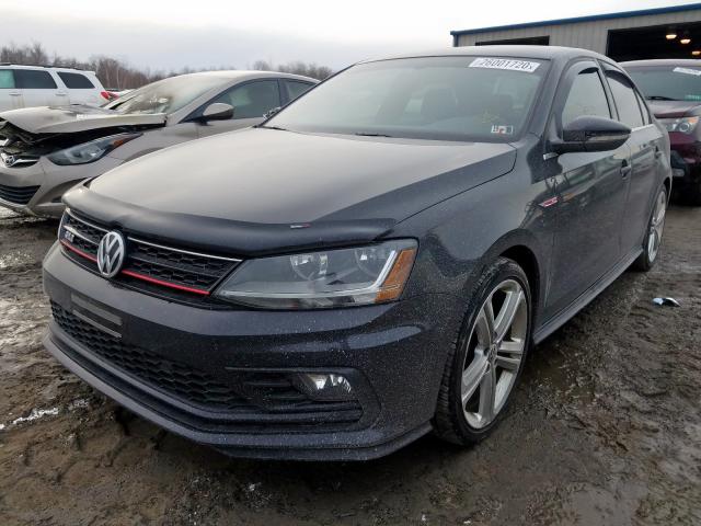 3VW4T7AJ8HM324800 - 2017 VOLKSWAGEN JETTA GLI BLACK photo 2