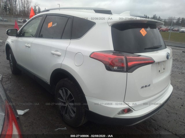 JTMRJREV8JD219571 - 2018 TOYOTA RAV4 HV LE PLUS/XLE WHITE photo 3