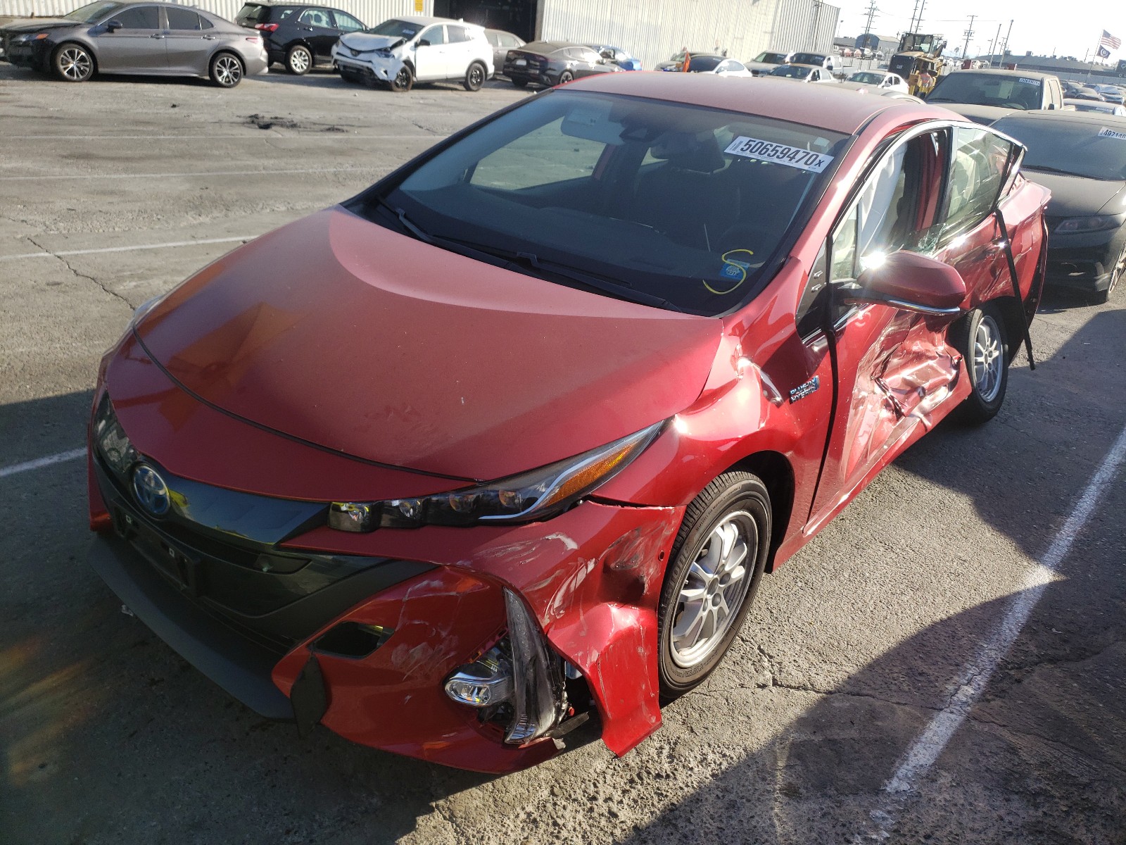 JTDKARFP4L3159301 - 2020 TOYOTA PRIUS PRIME LE RED photo 2