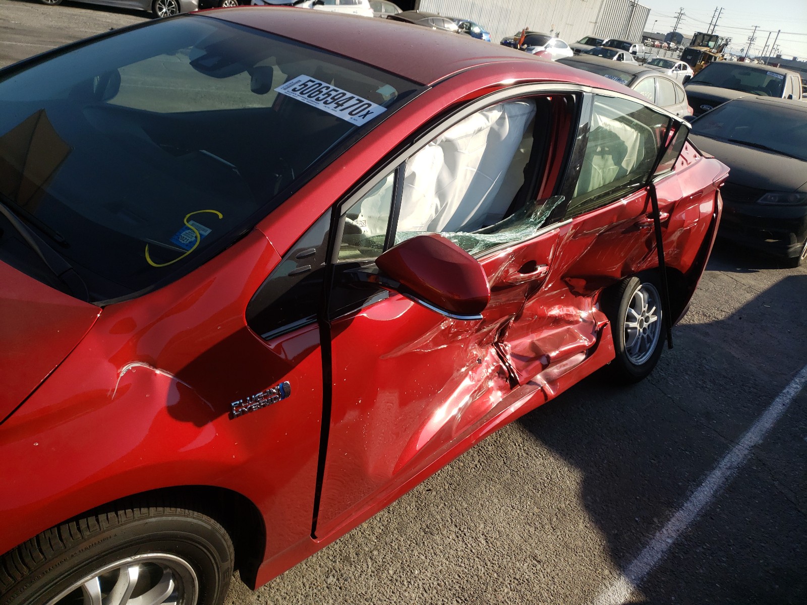 JTDKARFP4L3159301 - 2020 TOYOTA PRIUS PRIME LE RED photo 9