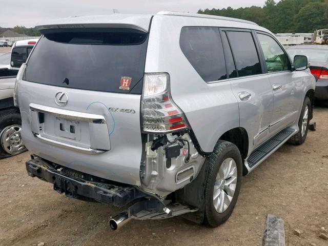 JTJBM7FXXE5078402 - 2014 LEXUS GX SILVER photo 4