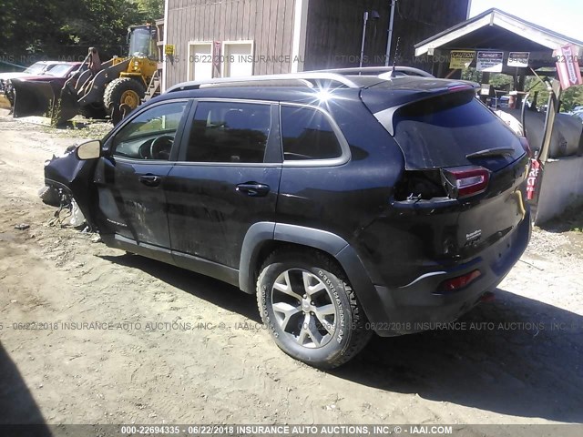 1C4PJMBS7HW598565 - 2017 JEEP CHEROKEE TRAILHAWK BLACK photo 2