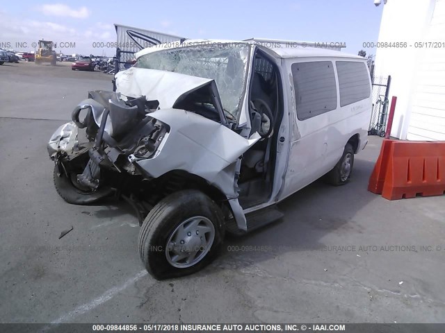 1FDNE1BW7BDA24883 - 2011 FORD ECONOLINE E150 WAGON WHITE photo 2