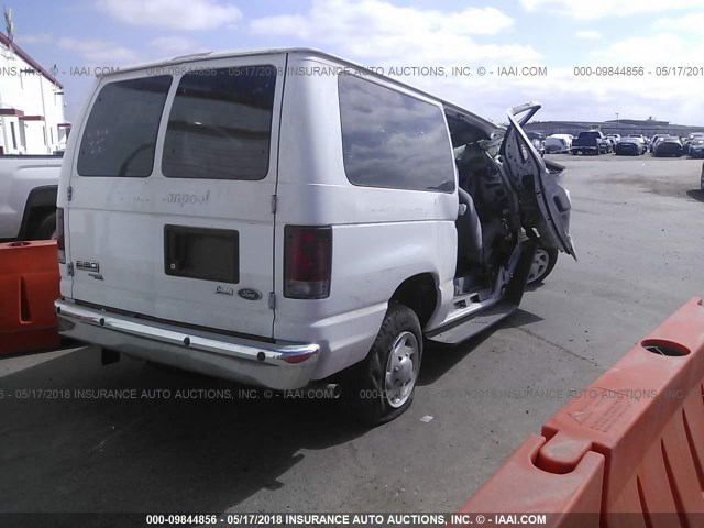 1FDNE1BW7BDA24883 - 2011 FORD ECONOLINE E150 WAGON WHITE photo 4