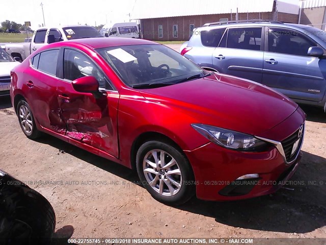 JM1BM1U74G1315656 - 2016 MAZDA 3 RED photo 2